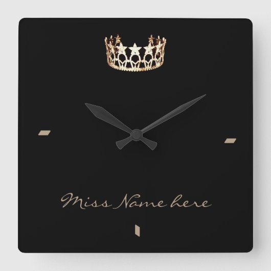 Miss America style Gold Crown Horloge (Recto)