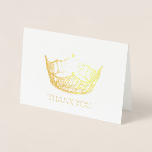 Miss America Style Gold Foil Carte de remerciement