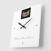 Miss America Style Gold White Crown Horloge (Angle)