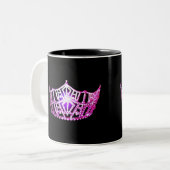 Miss America style Hot Pink Crown Mug (Devant gauche)