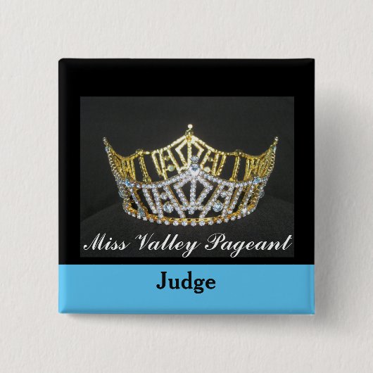 Miss America Style Judges Custom Button Pin (Voorkant)