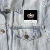 Miss America Style Judges Custom Button Pin (In situ)