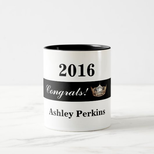 Miss America style Pageant Crown Congrats Mug (Centre)