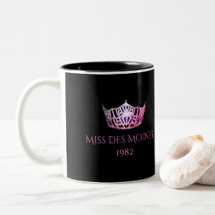 Miss America style Personnalisé Nom Pink Crown Mug