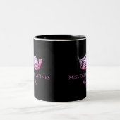Miss America style Personnalisé Nom Pink Crown Mug (Centre)