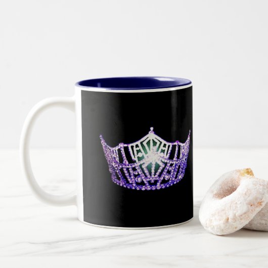 Miss America style Purple Crown Mug (Avec donut)