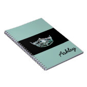 Miss America Turquoise Crown Custom Aqua Carnet (Côté Droit)