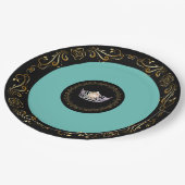 Miss America Turquoise SLVR Crown 9" Papieren Bord (Gekanteld)