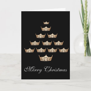Miss America Type Crown Christmas Kaart