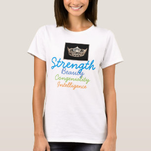 Miss America type Pageant Crown Crop Top-deugden T-shirt