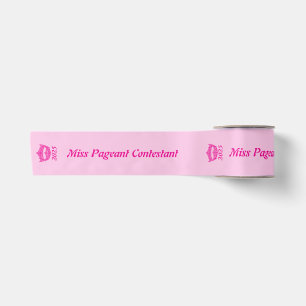 Miss America-type Pink Crown satijn lint
