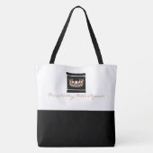 Miss America USA Custom Kleur Crown Tas Zwart/Wit (Achterkant)