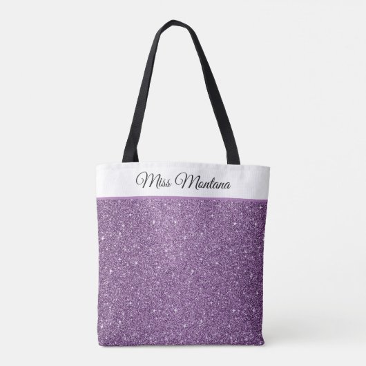 Miss America USA Pageant Faux Glitter Canvas tas (Achterkant)