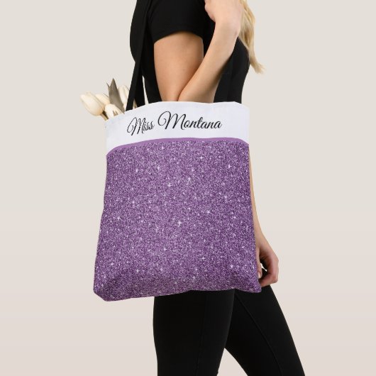 Miss America USA Pageant Faux Glitter Canvas tas (Dichtbij)