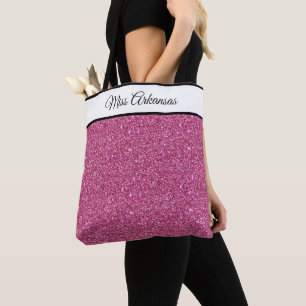 Miss America USA Pageant Faux Glitter Canvas tas