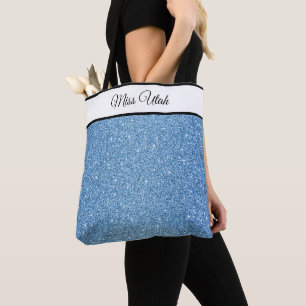 Miss America USA Pageant Faux Glitter Canvas tas