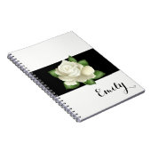 Miss America White Rose Carnet - Nom personnalisé (Côté Droit)