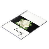 Miss America White Rose Carnet - Nom personnalisé (Côté gauche)