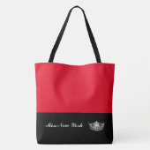 Miss America Zilveren Kroon Boodschappentas-Groot  Tote Bag (Achterkant)