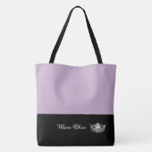 Miss America Zilveren Kroon Boodschappentas LRGE L Tote Bag (Achterkant)