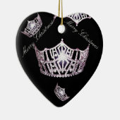Miss America Zilveren Kroon Kerst Ornament (Rechts)