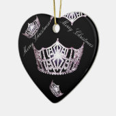 Miss America Zilveren Kroon Kerst Ornament (Links)
