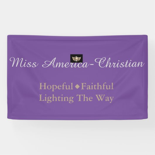 Miss Amerika-Christelijk type Custom Banner (Horizontaal)