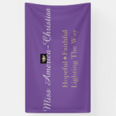 Miss Amerika-Christelijk type Custom Banner (Verticaal)