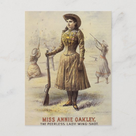  Miss Annie Oakley, Western meisje Briefkaart (Voorkant)