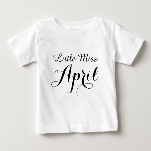 Miss April Baby Tutu Bodysuit (Voorkant)