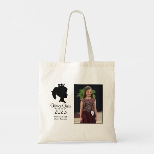 Miss August 2023 Canvas tas (Achterkant)