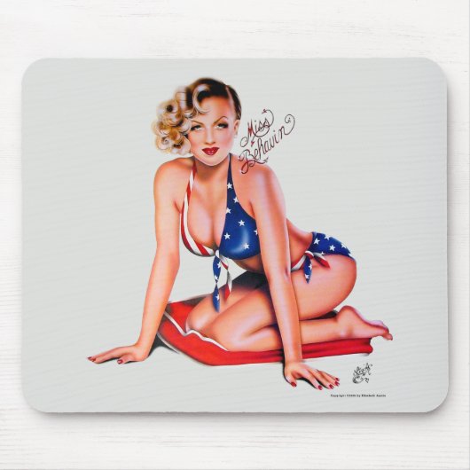 Miss Behavin' Pinup Mousepad Muismat (Voorkant)