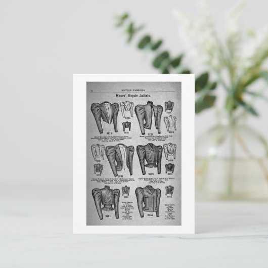 Miss' Bicycle Jakcets - reclame 1897 Briefkaart (Staand voorkant)