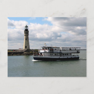 Miss Buffalo en Buffalo Main Lighthouse Briefkaart