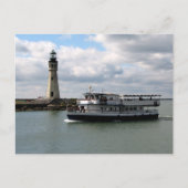 Miss Buffalo en Buffalo Main Lighthouse Briefkaart (Voorkant)