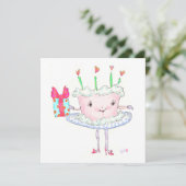 Miss Cake uitnodiging (Staand voorkant)