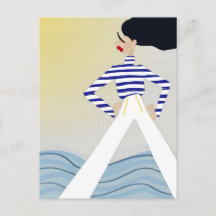 Miss Captain Sailor Mode Illustratie Kunst