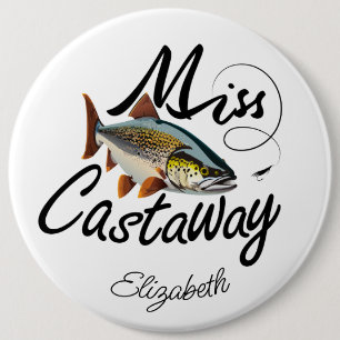 Miss Castaway Regenboogforel  Ronde Button 6,0 Cm