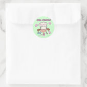 Miss Chef Personaliseren Ronde Sticker (Tas)