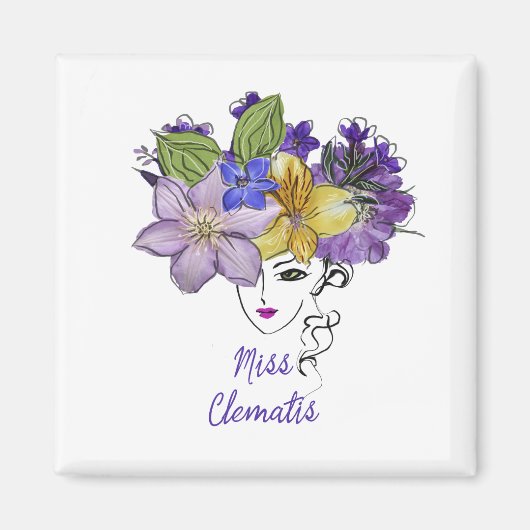 Miss Clematis Magnet Magneet (Voorkant)
