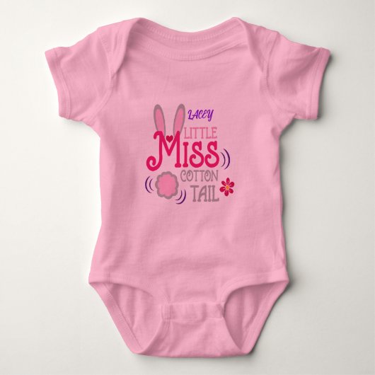 MISS COTTONTAIL BABY ROMPER MET NAAM. (Voorkant)