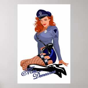 "Miss Demeanor" Pinup Poster