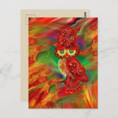 Miss Extravagance Herfst Mode Owl Briefkaart (Voorkant / Achterkant)