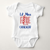 Miss Firecracker Typography Girl Romper (Voorkant)