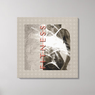 Miss Fitness - Wrapped Canvas Afdruk