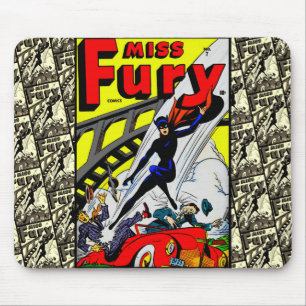 Miss Fury Comics Mousepad uit de klassieke jaren v Muismat
