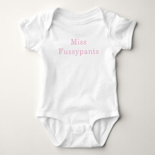 Miss Fussypants Schattig Meisje Romper (Voorkant)