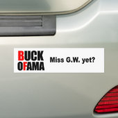 Miss G.W. nog niet Bumpersticker (Op auto)