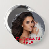 Miss Georgia USA 2020-Button Ronde Button 4,0 Cm (Voorkant /achterkant)