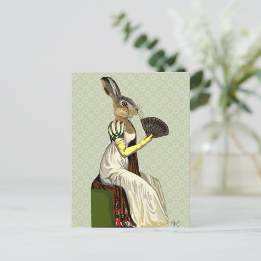 Miss Hare 2 Briefkaart (Staand voorkant)
